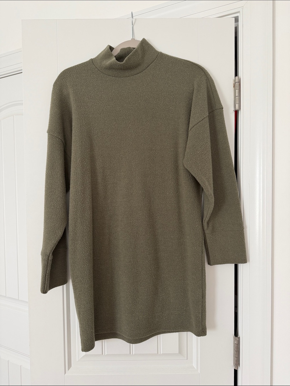 Abercrombie & Fitch Olive Green Turtleneck Sweater Dress